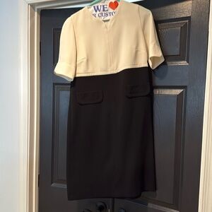 Gerard Darel two-tone Dress black & ivory Short Sleeve